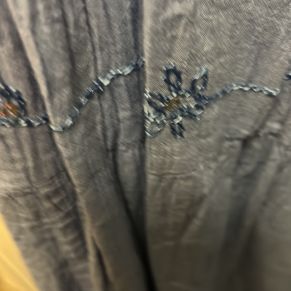 Uniti blue Indian skirt. Tie waist - Picture 3 of 3